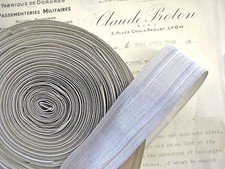 Antique/Vintage French Silver Wire Metallic Lace Trim 1 3/8" Military SPECIAL