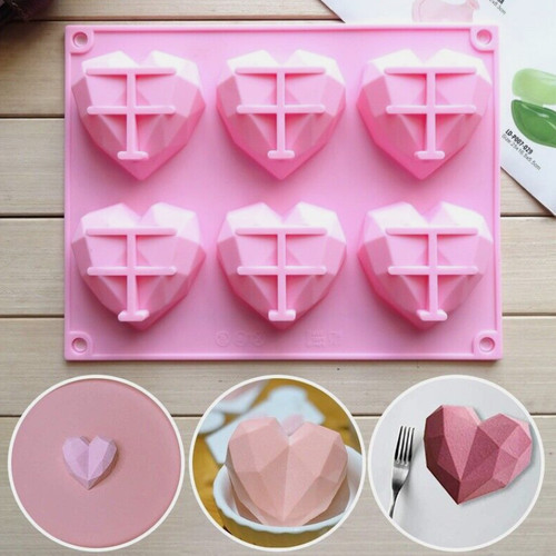 Silicone heart diamond - 3d,