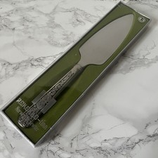 Vintage Rokokko Tinn Norwegian Pewter Cake Pie Slice Server Rococo Design