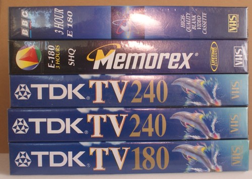 Vhs blank video tapes 5 - vhs,