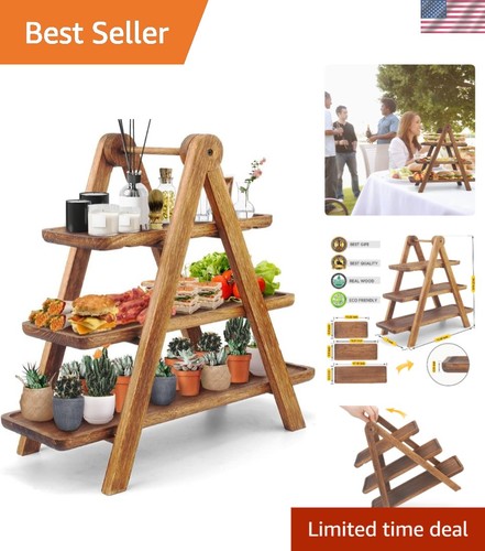 Wooden tier serving tray - 3,