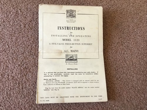 Instructions for hmv model - instructions,