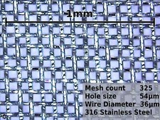 0.042mm hole (325 mesh) 316