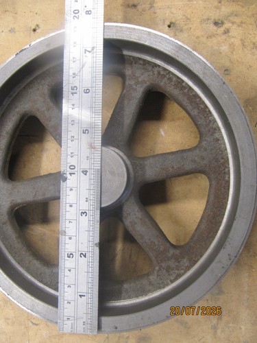 Cast steam engine flywheel - engine,
