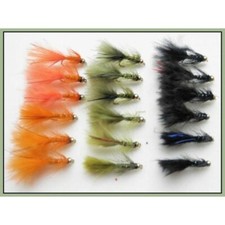 18 x MINI Gold head Flash Damsels, Size 12, Fishing flies,Damsels, Trout Flies,