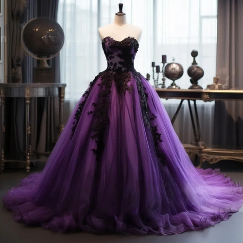 Purple and black - and,