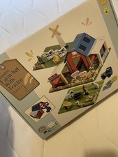 Children’s Wooden Farm Play Set With Tractor & Wooden  Animals