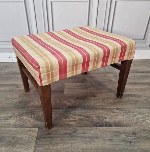 Vintage upholstered foot - upholstered, stool