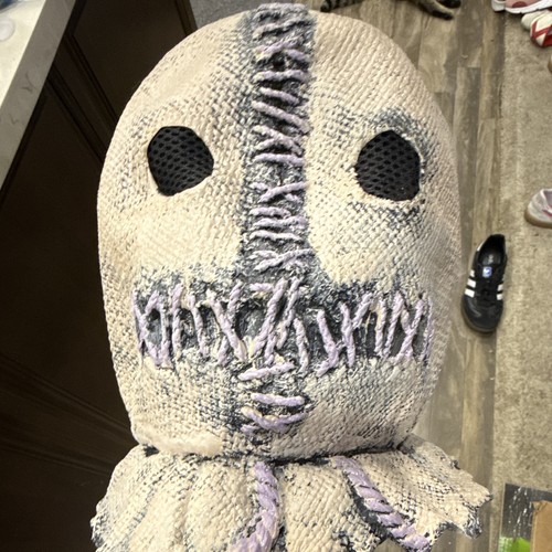 Vinyl burlap scarecrow full - vinyl,