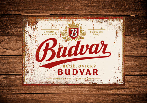 Budvar beer sign - ,, look