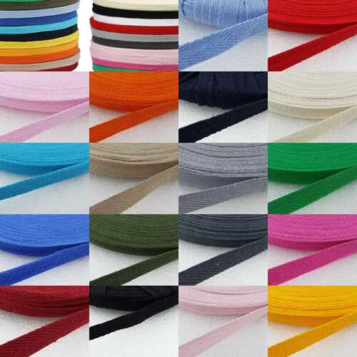 10mm cotton tape herringbone - 10mm,