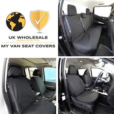 NISSAN NAVARA D40/NP300 SEAT COVERS (ALL YEARS) TAILORED BLACK