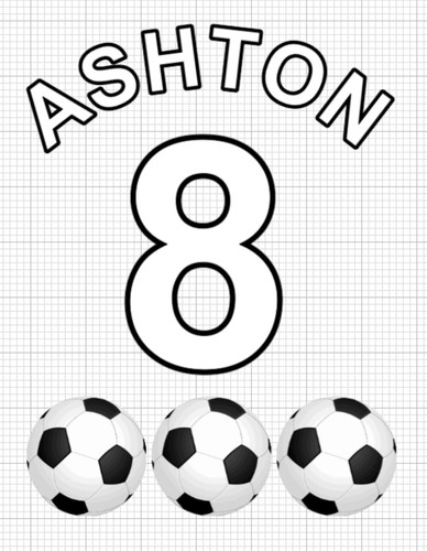 Letters numbers for football - letters,