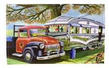Romany Gypsy Caravan Tea Towel - Romany Gypsy Caravans  - N18-TT