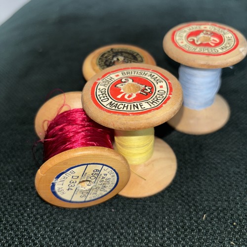 Wooden cotton reels genuine - reels,