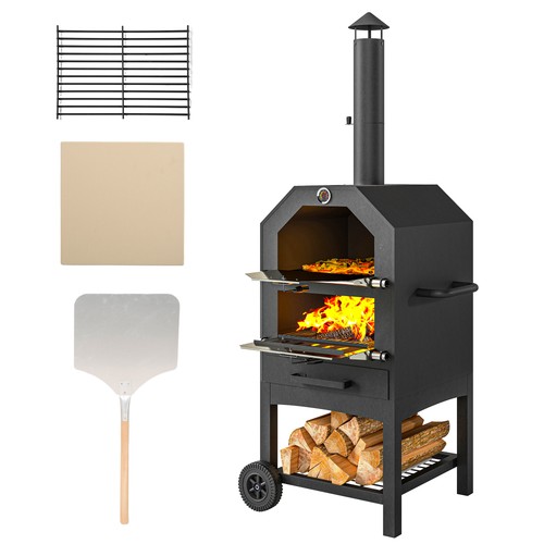 Outsunny outdoor pizza oven - pizza,