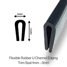   BLACK Rubber U Channel