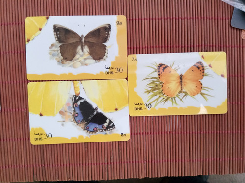 Butterfly phonecards used - butterfly,