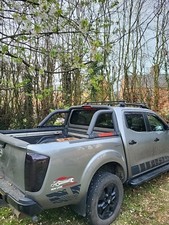 LED Black stainless steel Roll bar with Brake lights Fits Hilux 2015+