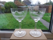 PAIR of ART DECO CRYSTAL  'COCKEREL' COCKTAIL GLASSES