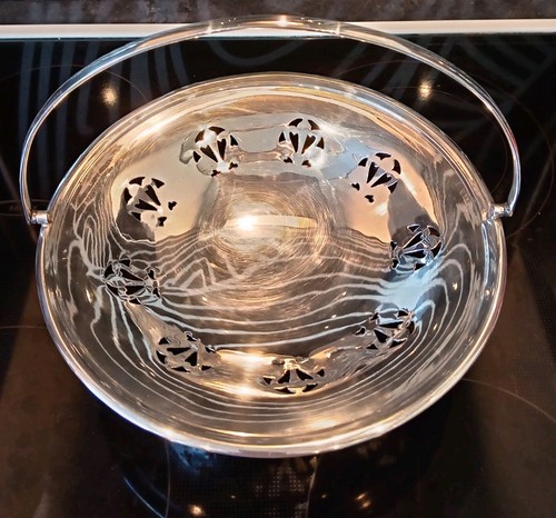 Vintage silver plate footed - vintage,