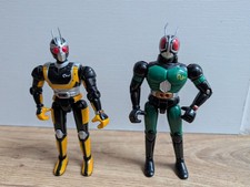Saban's Masked Rider Figure Super Green & Gold Bandai 1996 8 Inch Action Figures