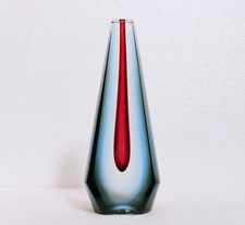 Sommerso Art Glass Vase, Pavel