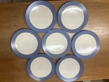 Denby Intro Blue stripe Dinner plate set x 7 27cm