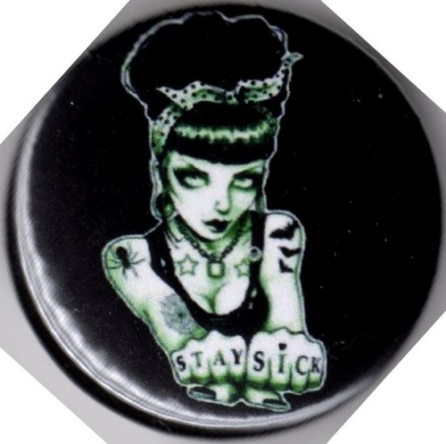 Psychobilly pin button - psychobilly,