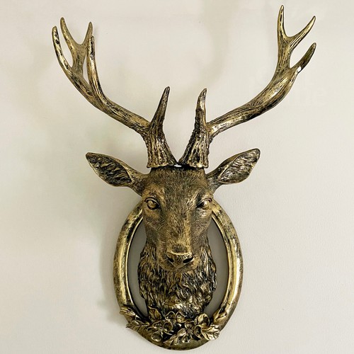 Gold stag head wall - head, mount