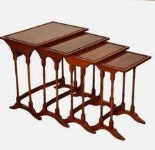 High Quality Bevan Funnell Yew Wood Nest Of Four Side / Wine Tables