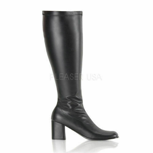 Black faux leather wide calf - leather,