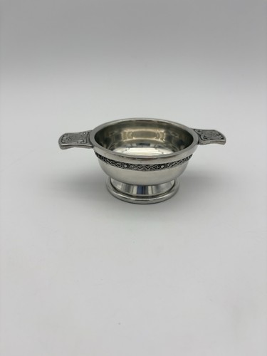 Vintage scottish pewter quaich - pewter,