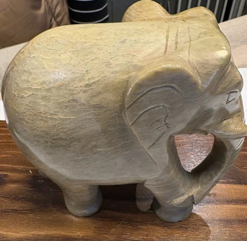 Soapstone elephant figurine - soapstone,