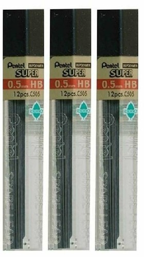 Pentel 5mm pencil refills - hb,