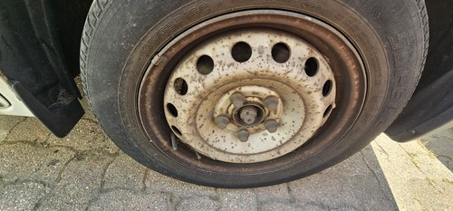 One steel wheel - one, vauxhall