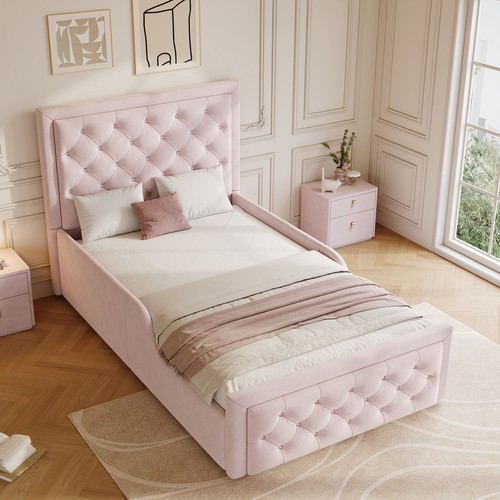 3ft single sleigh ottoman - single,