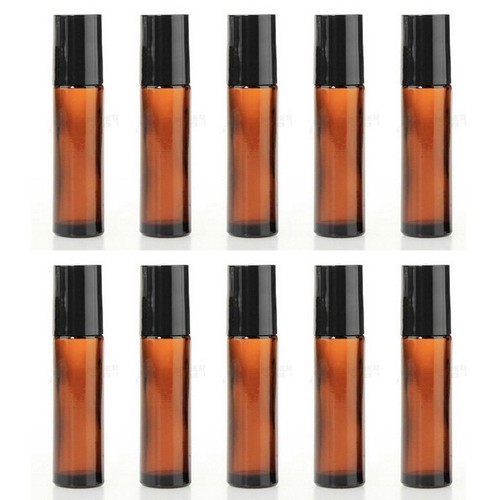 10pc 10ml roller - 10ml, amber