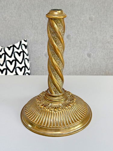 Antique brass spiral embossed