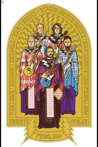 Pearl jam trieste 2014 poster - pearl,