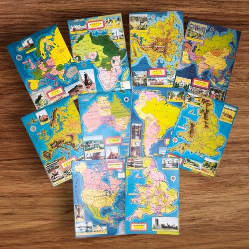 Set vintage world maps - maps, book