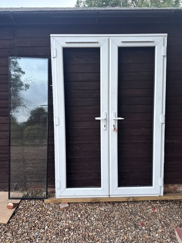 Upvc french doors patio white - french,
