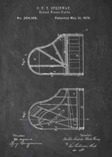 steinway piano patent print A4