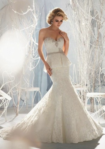 Mori lee peplum wedding - wedding, dress