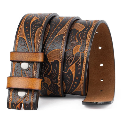 Genuine leather vintage belt - genuine,
