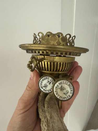 Antique brass duplex messenger - antique,