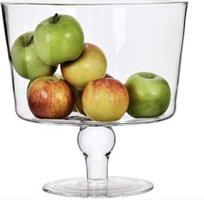Large Footed Glass Trifle Bowl