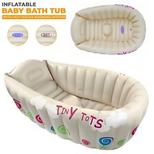 NEW TINY TOTS INFLATABLE BABY BATH HOT TUB HEAT SENSOR INFANT WASHING TRAVEL TUB