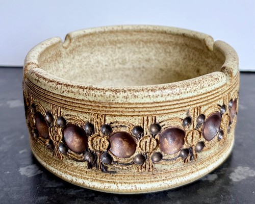 Vintage 1970s stoneware bowl - vintage,