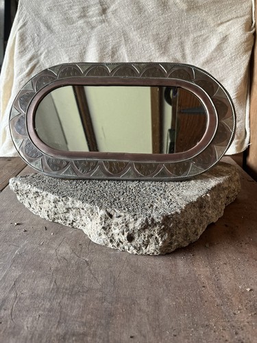 Vintage moroccan brass oval - vintage,